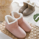 Women Winter Slippers High Top Home Faux Fur Slippers Couples Slip On Warm Plush House Shoes Men Women Indoor Outdoor