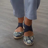 Sandals for Women Summer 2022 Casual Wedge Ladies Shoes New Pointed Toe Closed Toe Hemp Heel Slip On Beach Footwear