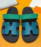 Breakj 2025 Summer Thick-Bottomed Cool Slippers A Word Magic Sticker Outside Wearing Casual Women's