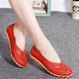 Flats Soft Genuine Leather Flat Shoes Woman Loafers Oxford Shoes For Women White Shoes Moccasins Slipony Plus Size