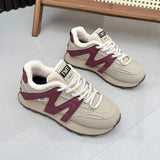 Breakj Bottom Dad Shoes Female 2023 Winter New Add Velvet Versatile Student Cotton Shoes Tide Casual Sports Shoes