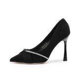 Breakj Women's Fine Heel 2025 New Pointed Niche Senior Sense Career Work High Heels Bridesmaids