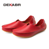Hollow Out Breathable New 2021 Summer Split Leather High Quality Fashion Casual Shoes Men Lovers Couple Flat Loafer
