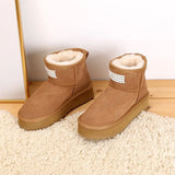 Breakj Snow Boots High Appearance Level Pure Color Versatile Fashion Winter Hot Style Short Plush Boots To Keep Warm And