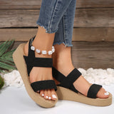 Breakj Spring And Summer New Pine Cake And Thick-Soled Women's Dewear Sandals Elastic Tight Slopes And Women's