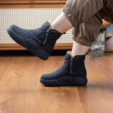 Cotton Shoes Women's Winter Velvet 2024 New Thick-Soled Fur Integrated Snow Boots Women's Anti-Skid Thickened Warm