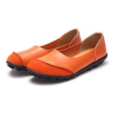 Breakj Lazy Shoes Cow Skin Bean Shoes Women's Shoes Beef Ribs Bottom Flats Mother Shoes Casual Large Size Women's Singles Shoes