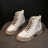 Winter Casual Sports Women Boots for Ladies Zipper Sewing Motorcycle Ankle Boot Shoes Woman Street Style Zapatillas