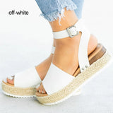 2024 New Large-Size Sandals Sell Well In Summer Leopard Print Hemp Rope Soles Women's Casual