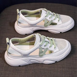 Summer Sandals Women Sneakers Mesh Casual Platform Trainers Shoes Flat Heels Shoes Female Cutout Casual