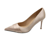 Breakj Pointed High-Heeled Women 2025 Spring New Fashion Bridesmaids Fairy Professional Single Shoes Fine Heel Women's