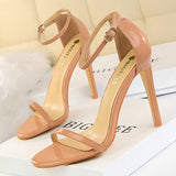 Shoes Super High Heels 11cm Women Shoes Patent Leather Woman Pumps Sexy Women Heels Stiletto Open Toe Ladies Shoes
