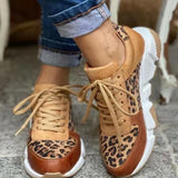 Size Women Pattern Vulcanized Shoes Women Lace Up Sneaker Women's Comfort Mesh Flat Platform Casual Footwear Ladies