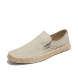 New Summer Men's Solid Outdoor Casual Shoes Trendy Slip-On Canvas High Quality Loafers Shoes Fashion Non-Slip Driving