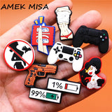 Shipping Female Vampire Daily Life PVC Croc Charms Accessories Caring for Women Shoe Jibz Buckle Decorations Girls
