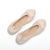 New Ladies Flat Shoes Soft Foldable Red Ballet Flats Shoes Women Pink Round Toe Classic Solid Dancing Shoes For