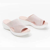 Women's Slippers Stretch Cross Orthotic Slide Sandals Women Open Toe Beach Slip on Comfort and Support Summer