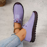 Breakj Single Shoes 2025 Autumn New Soft Back Hand Sewing Large-Size Casual Women's One-Legged Lazy