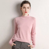 Sweater 2020 New O-neck Female Long-sleeved Knitted Pullover Jumper Pull Femme Clothes White Slim Thin Casual