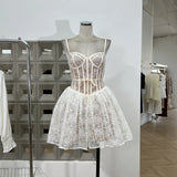 Sweet And Spicy Yen Lace Fish Bone Ponum Sling Dress Birthday Party Dress Autumn And