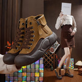 Breakj Small White Shoes Students Korean Version Of The Female Tide In 2024 Fall New Platform Increased Breathable Casual Shoes Street Shot