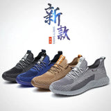 Cool Safety Shoes Men Steel Toe Boots Indestructible Work Shoes Lightweight Breathable Composite Toe Men EUR Size