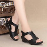 2022 Summer Women Sandals Zipper Wedge Sandals Plus Size Sandals Flat Women Shoes Sandals Ladies Roman Sandals zapatos de