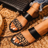 Sandals Women Clear Beach Shoes Gladiator Sandalias Slippers Leopard Flat Sandals Sandalias De