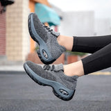 Platform Sneakers Flats 2021 Breathable Casual Shoes Flats Wedges Sneakers for Women Mesh Sock Shoes Zapatos De