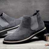 Trend Men Ankle Boots All-match Quality Slip-on Male Casual Shoes Soft Comfort Wear-resisting Footwear Outdoor