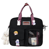Women's backpack New nylon Kawaii Backpacks for women Cute badge School backpack for girls fashion Shoulder bag 2021 Women's