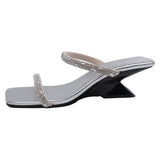 Simple, Thin Sandals, Slippers, 2024 Summer Style, New Style, High Temperament, Open-Toed Slope And One-Word