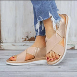 Comfy Slip On Women Sandals Elastic Textile Splicing Sandals Casual Beach Shoes For Woman Classics Non-slip