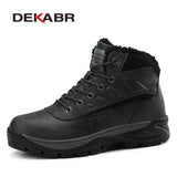 Men High Quality Genuine Leather Boots Male Winter Casual Motorcycle Ankle Boots Men Lace-Up Boots Fashion Men