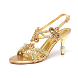 New Summer High Heels, Fine Heels, Diamond Sandals, Women's Bohemian Crystal Diamond-Encrusted Casual