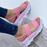 2022 Fashion Wedge Female Platform Buckle Strap Street Summer Shoes Punk Beach Wedges Women Sandals Chunky Sandalias De