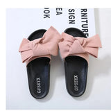Bow With One Word Drag Direct Selling Leisure Beach Cold Slippers Korean Version Of Sweet Girl Drag