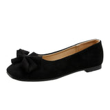 Breakj Red Casual Large-Size Bow Bean Bean Shoes 2025 New Women's Shoes Korean Version Of Shallow One-Legged Lazy Shoes Single
