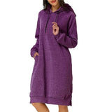 Sweatshirt Dress Women Hoodies Pocket Ladies Long Sleeve Autumn Hooded Pullover Oversized Sweatshirt Loose Casual