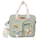 Women's backpack New nylon Kawaii Backpacks for women Cute badge School backpack for girls fashion Shoulder bag 2021 Women's