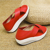 Back Strap Slip-on PU Women Open Toe Wedges Shoes for Women Platform Sandals Womens Sandal Heels Sandles Shoes Zapatos
