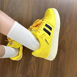 Breakj Wind Trend New Small White Shoes Female Platform Heighten Plate Shoes Classic Color Four Seasons Regular Autumn Hot