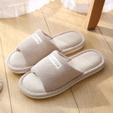 and Women Home Linen Slippers Home Indoor Non-slip Soft Bottom Summer Sandals Couple Four Seasons Cotton and