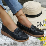 Breakj Autumn New Lefu Shoes Casual Shoes Bean Shoes Large Size Women's Shoes Flat Heel Elderly Mother Shoes Women's Single