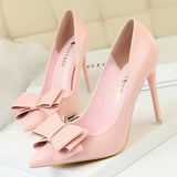 Shoes Bow-knot Pumps Women High Heels 2022 Fashion Women Heels Lady Stiletto Shoes Wedding Shoes Classic Pumps