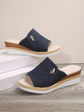 Breakj Spring / Summer 24 New Slope With Slippers Female Thick Bottom With Beach Fish Mouth A Word Slipper