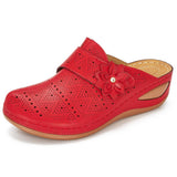 Summer Women's Shoes Are Specially Designed For Flower Slope Heel Women's Sandals With Large Size Hollowed-Out Women's