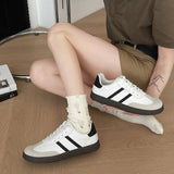 Training Shoes Girls 2024 Autumn Style New Style Female Students Ins Fashion Shoes All Kinds Of Casual Flat-Soled White