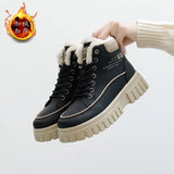 Breakj Boots Women's 2024 New Winter Versatile Add Velvet Add Thick Warm Martin Boots Short Leg Cotton Shoes Casual Shoes