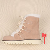 Breakj Size Snow Boots Women 2024 Autumn / Winter New Velvet And Thick Lace Warm Cotton Shoes Cotton Boots